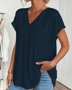 Estella - Unisex short sleeve patchwork t-shirt