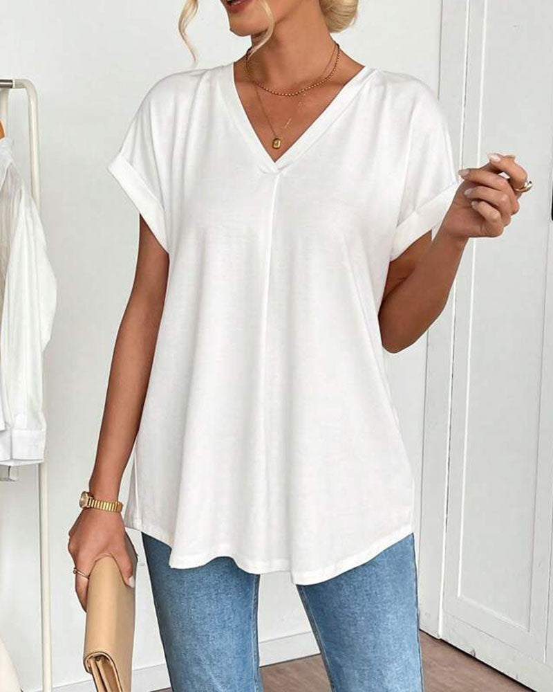 Estella - Unisex short sleeve patchwork t-shirt