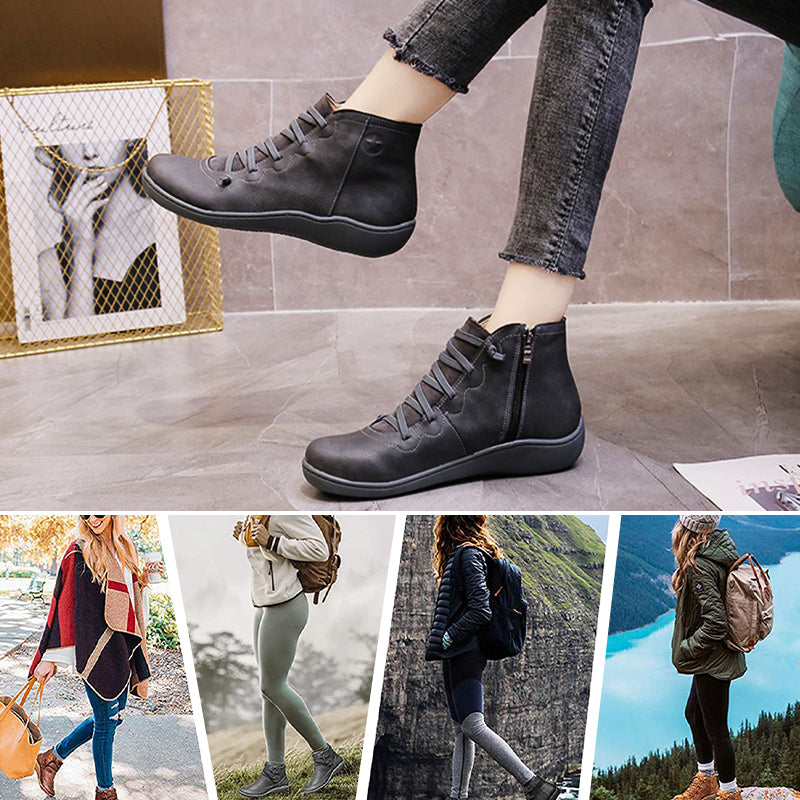 Rosalee - Comfortable leather boots with arch support