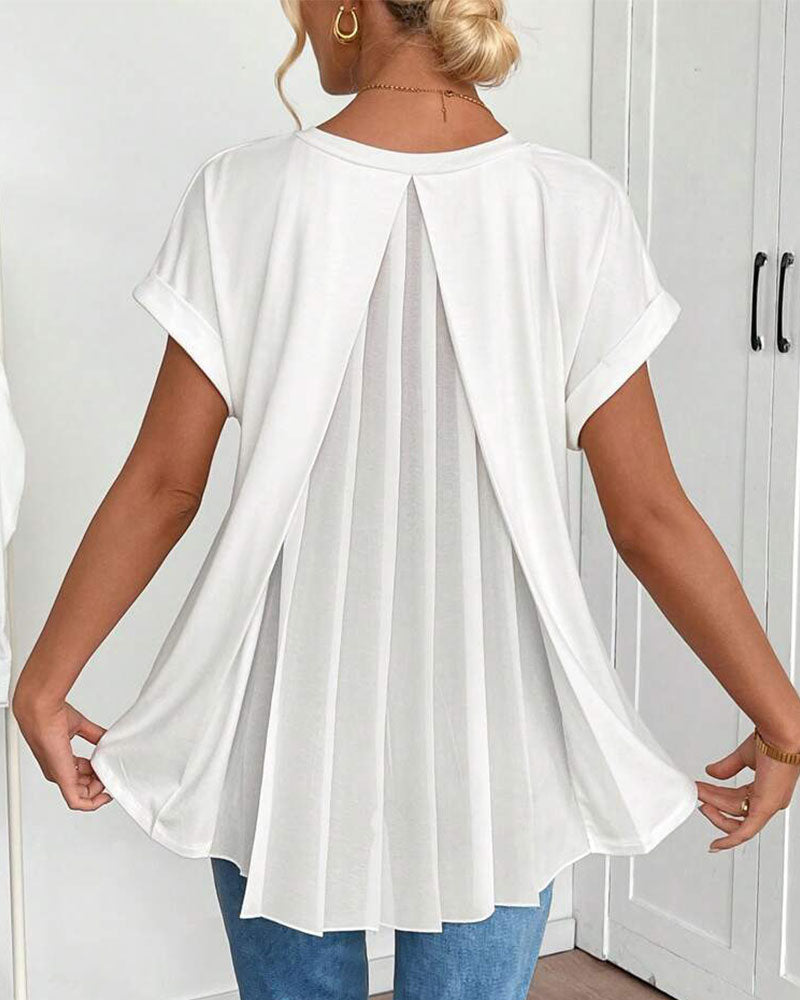 Estella - Unisex short sleeve patchwork t-shirt