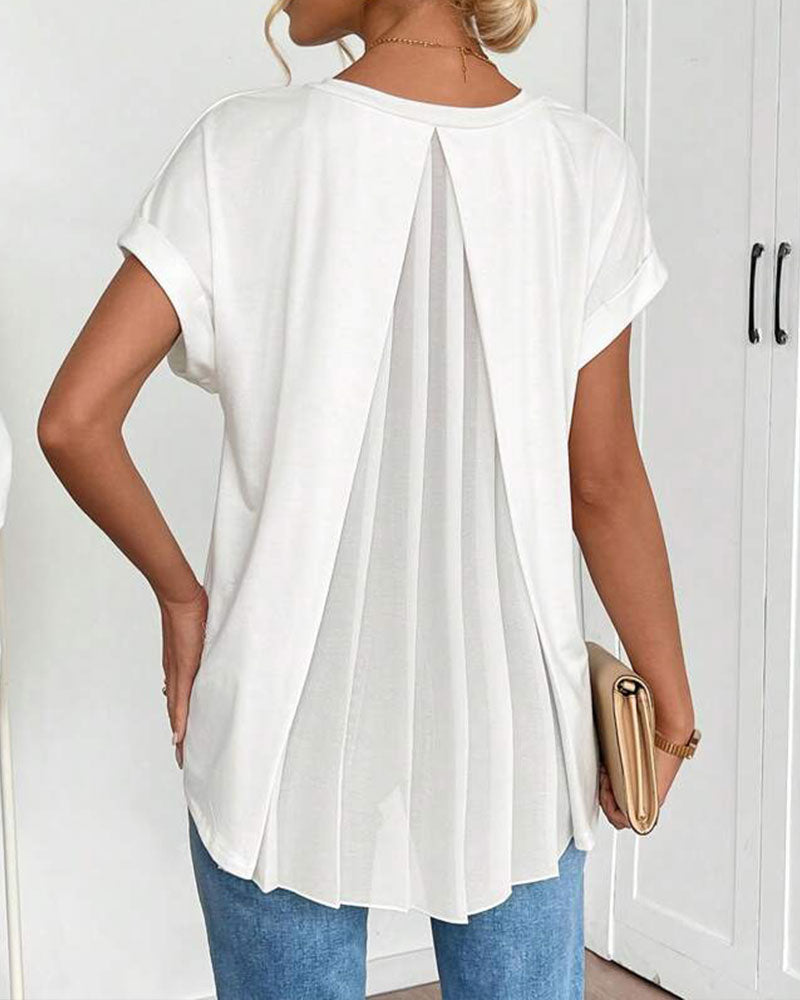Estella - Unisex short sleeve patchwork t-shirt